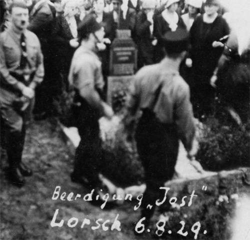 Hitler at Erich Jost's funeral in Lorsch